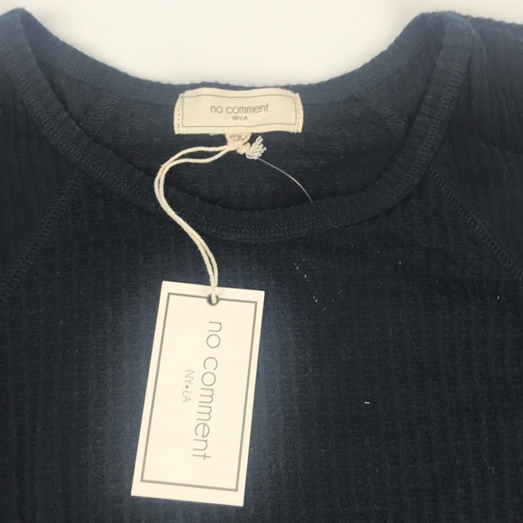 NWT Black Soft Waffle Thermal - Picture 2 of 6